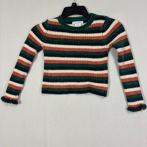Tommy Bahamas Sweater Girls S(5/6)‎ Striped Chenille Chunky Preppy Holiday Party